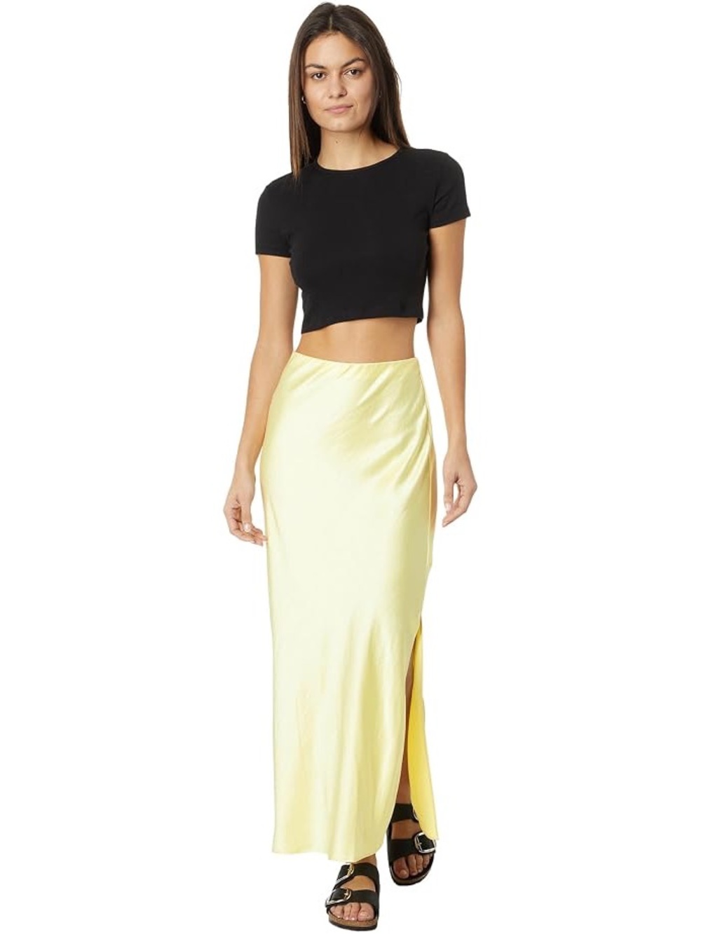 Madewell Solana Satin Bias Maxi Skirt